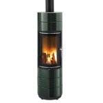 Krbová kamna Leda PEPPA TEC s katalyzátorem, tmavě zelený smalt